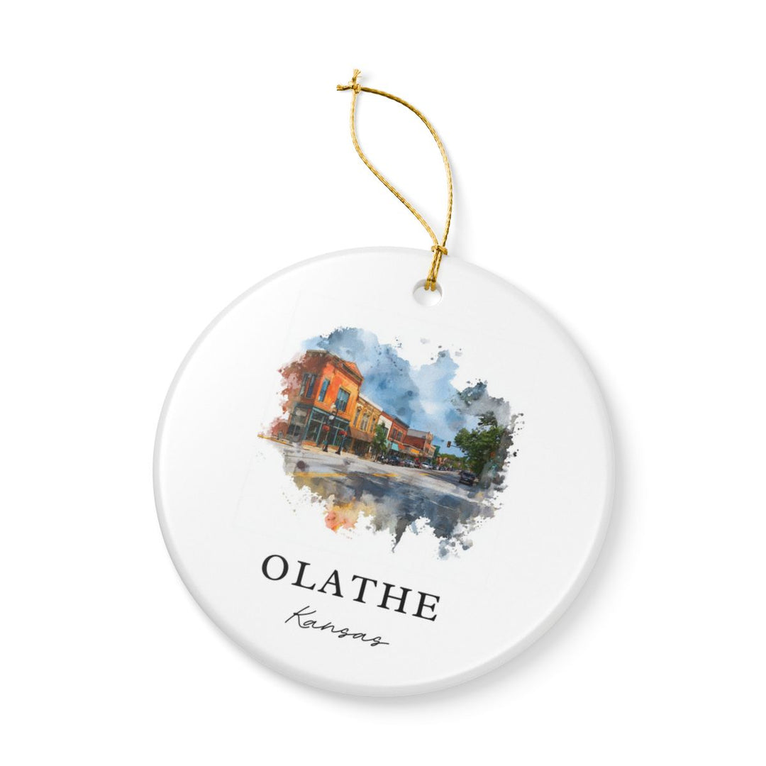 Olathe Kansas Ornament: Unique Olathe Souvenir, Olathe Kansas Xmas Decor, and Authentic Olathe Gift