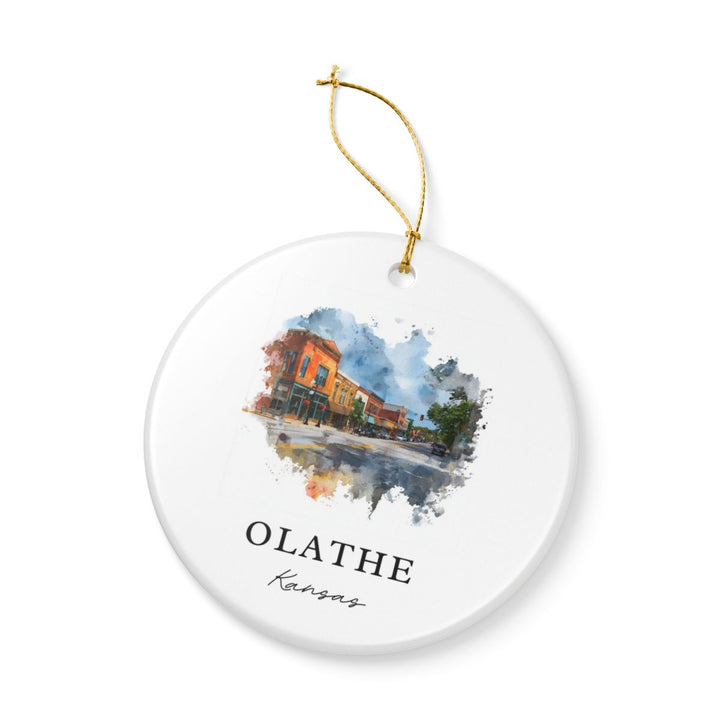 Olathe Kansas Ornament: Unique Olathe Souvenir, Olathe Kansas Xmas Decor, and Authentic Olathe Gift