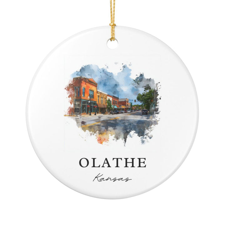 Olathe Kansas Ornament: Unique Olathe Souvenir, Olathe Kansas Xmas Decor, and Authentic Olathe Gift