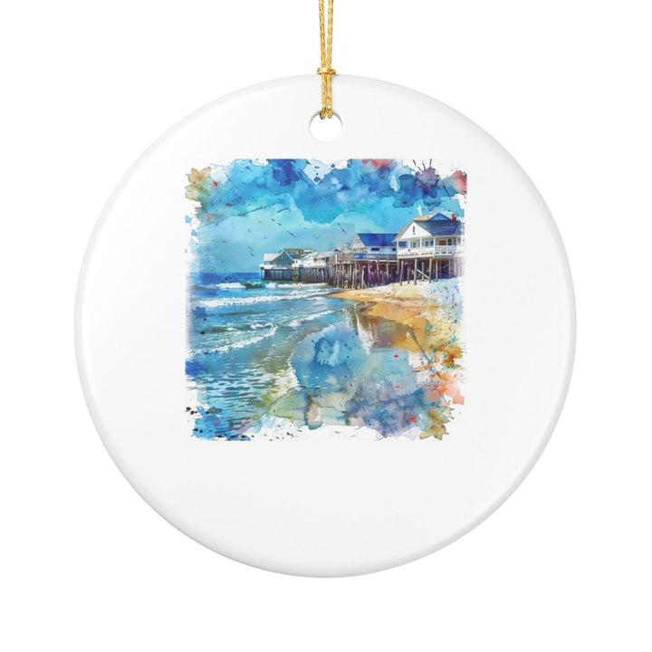 Old Orchard Beach Ornament: Unique Old Orchard Beach Souvenir, Old Orchard Beach Xmas Decor, and Authentic Old Orchard Beach Gift