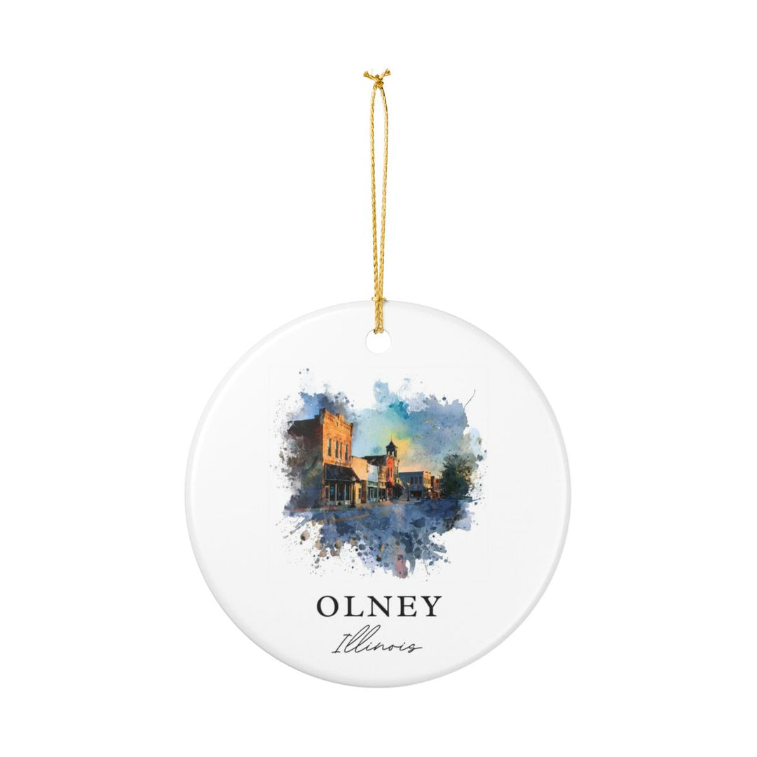 Olney Illinois Ornament: Unique Olney Souvenir, Olney Illinois Xmas Decor, and Authentic Olney Gift