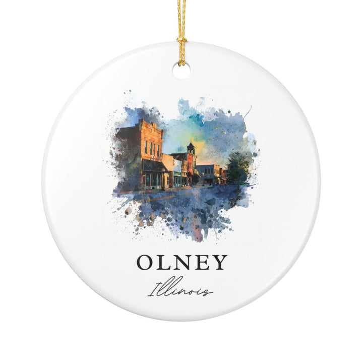 Olney Illinois Ornament: Unique Olney Souvenir, Olney Illinois Xmas Decor, and Authentic Olney Gift