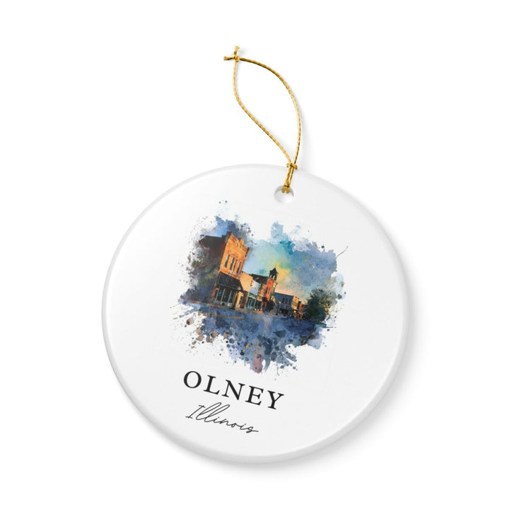 Olney Illinois Ornament: Unique Olney Souvenir, Olney Illinois Xmas Decor, and Authentic Olney Gift