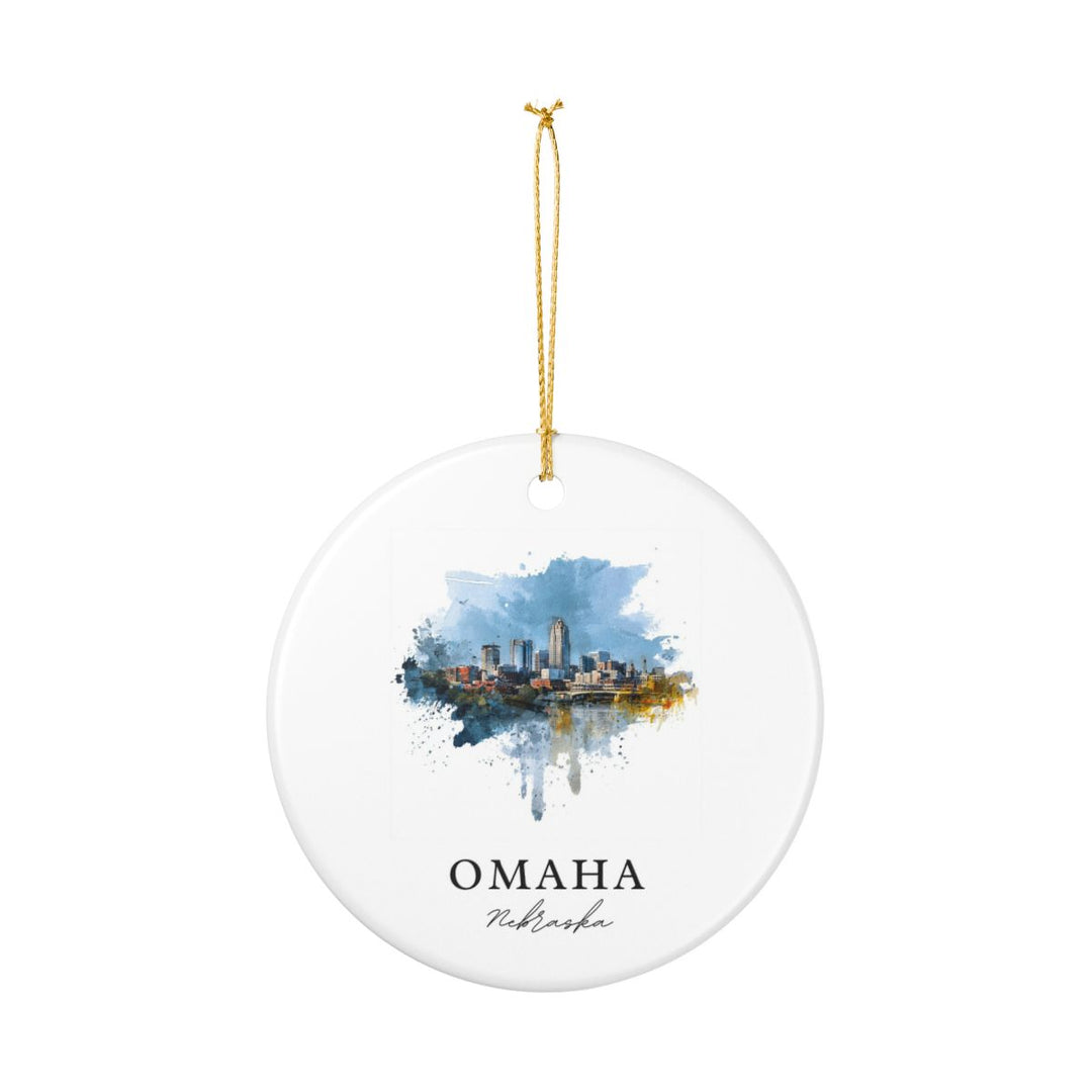 Omaha Nebraska Ornament: Unique Omaha Souvenir, Omaha Nebraska Xmas Decor, and Authentic Omaha Gift