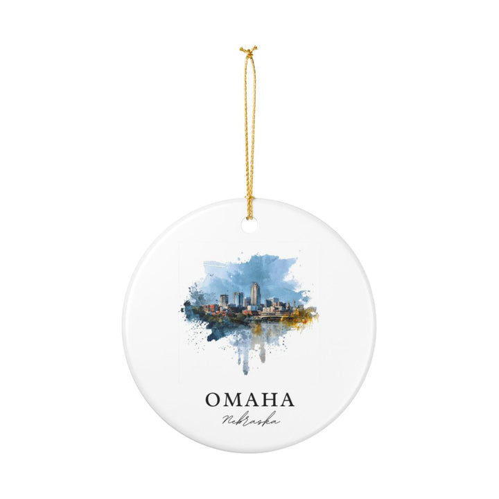 Omaha Nebraska Ornament: Unique Omaha Souvenir, Omaha Nebraska Xmas Decor, and Authentic Omaha Gift