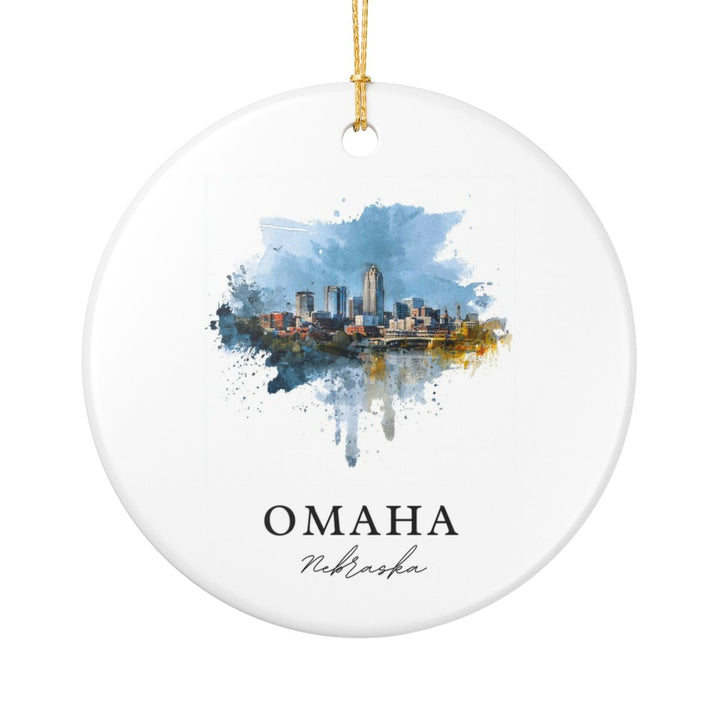 Omaha Nebraska Ornament: Unique Omaha Souvenir, Omaha Nebraska Xmas Decor, and Authentic Omaha Gift