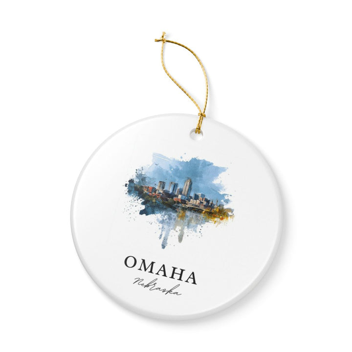 Omaha Nebraska Ornament: Unique Omaha Souvenir, Omaha Nebraska Xmas Decor, and Authentic Omaha Gift