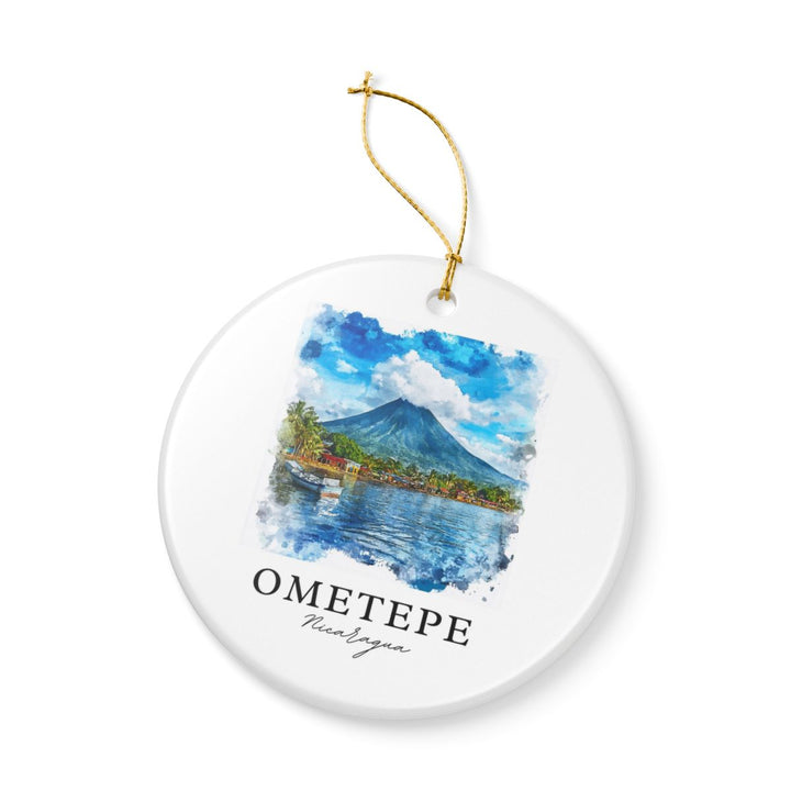 Ometepe Nicaragua Ornament: Unique Ometepe Nicaragua Souvenir, Ometepe Nicaragua Xmas Decor, and Authentic Ometepe Nicaragua Gift