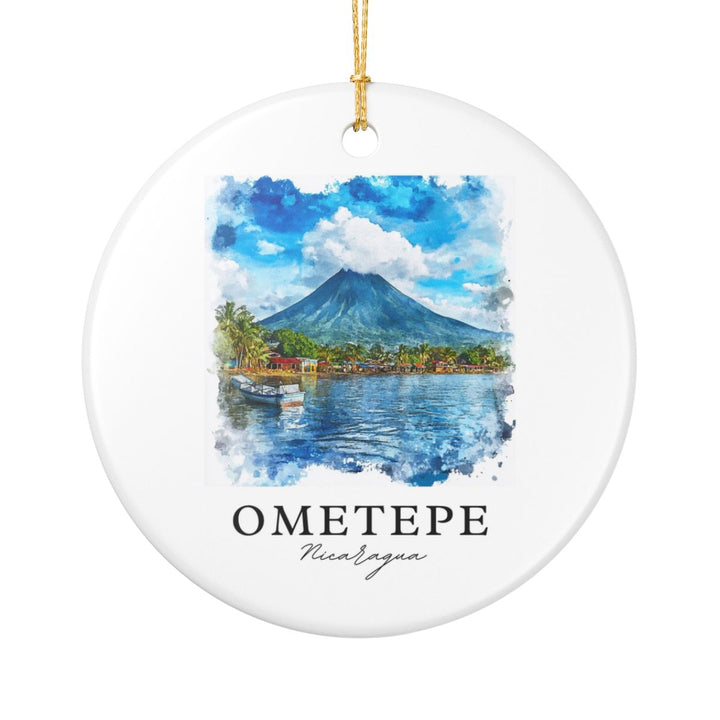 Ometepe Nicaragua Ornament: Unique Ometepe Nicaragua Souvenir, Ometepe Nicaragua Xmas Decor, and Authentic Ometepe Nicaragua Gift