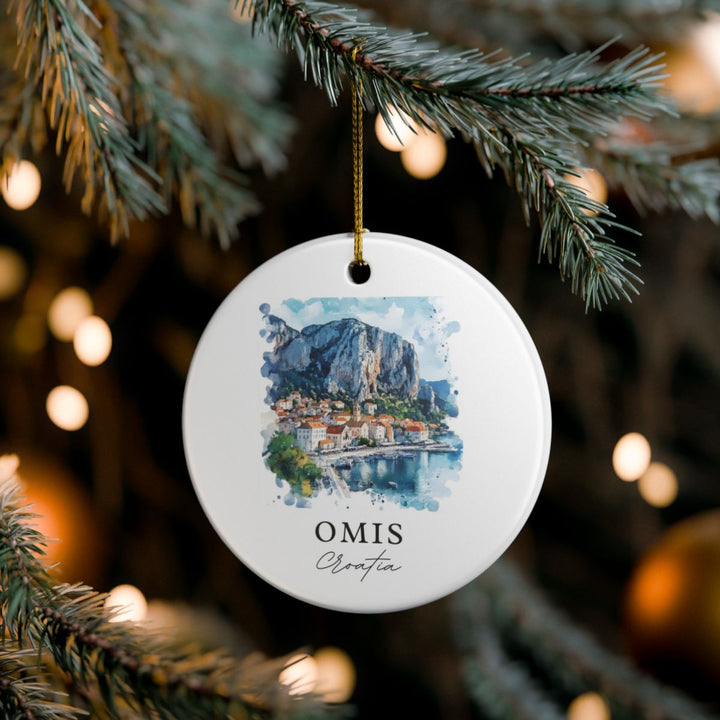 Omis Croatia Ornament: Unique Omis Souvenir, Omis Croatia Xmas Decor, and Authentic Omis Gift