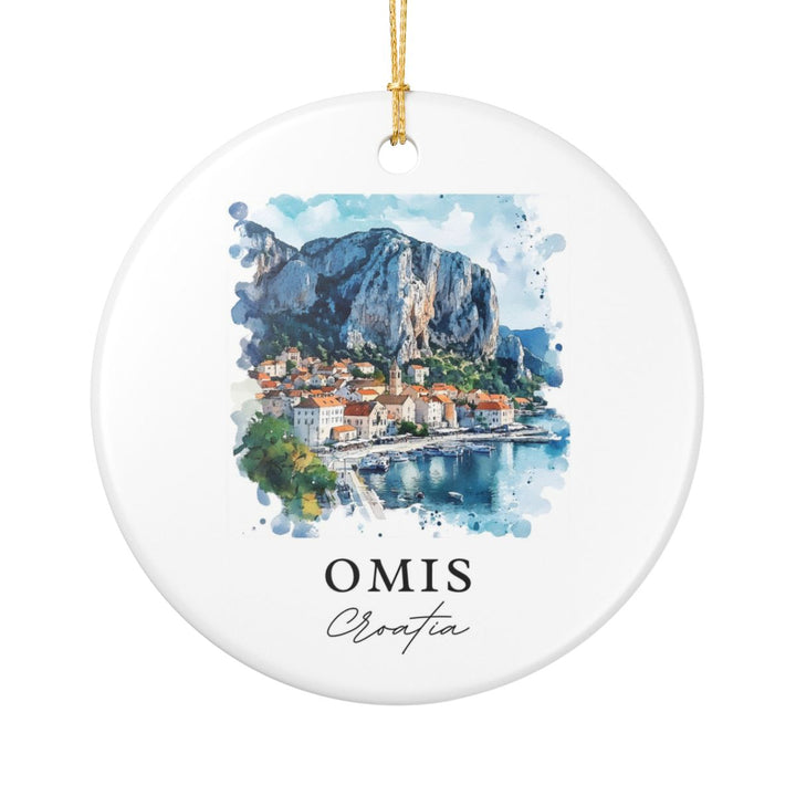 Omis Croatia Ornament: Unique Omis Souvenir, Omis Croatia Xmas Decor, and Authentic Omis Gift