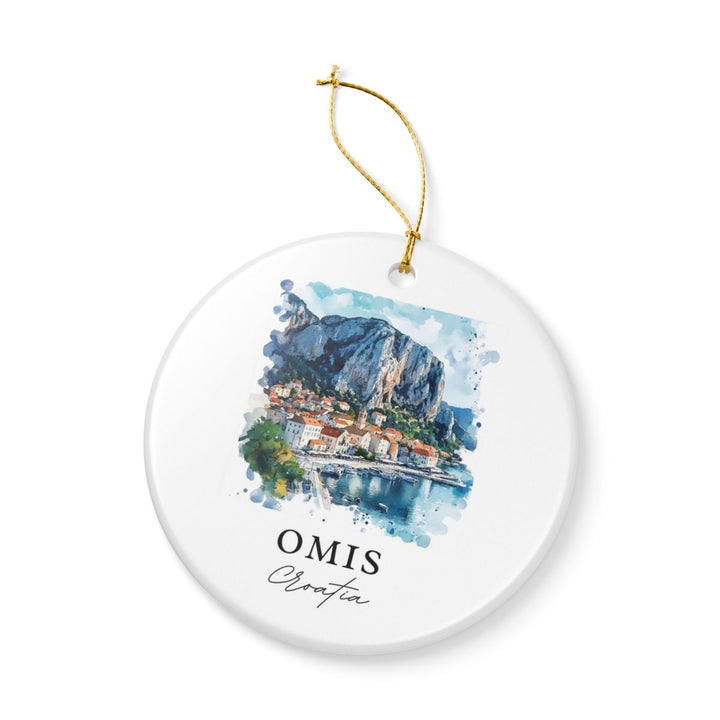 Omis Croatia Ornament: Unique Omis Souvenir, Omis Croatia Xmas Decor, and Authentic Omis Gift
