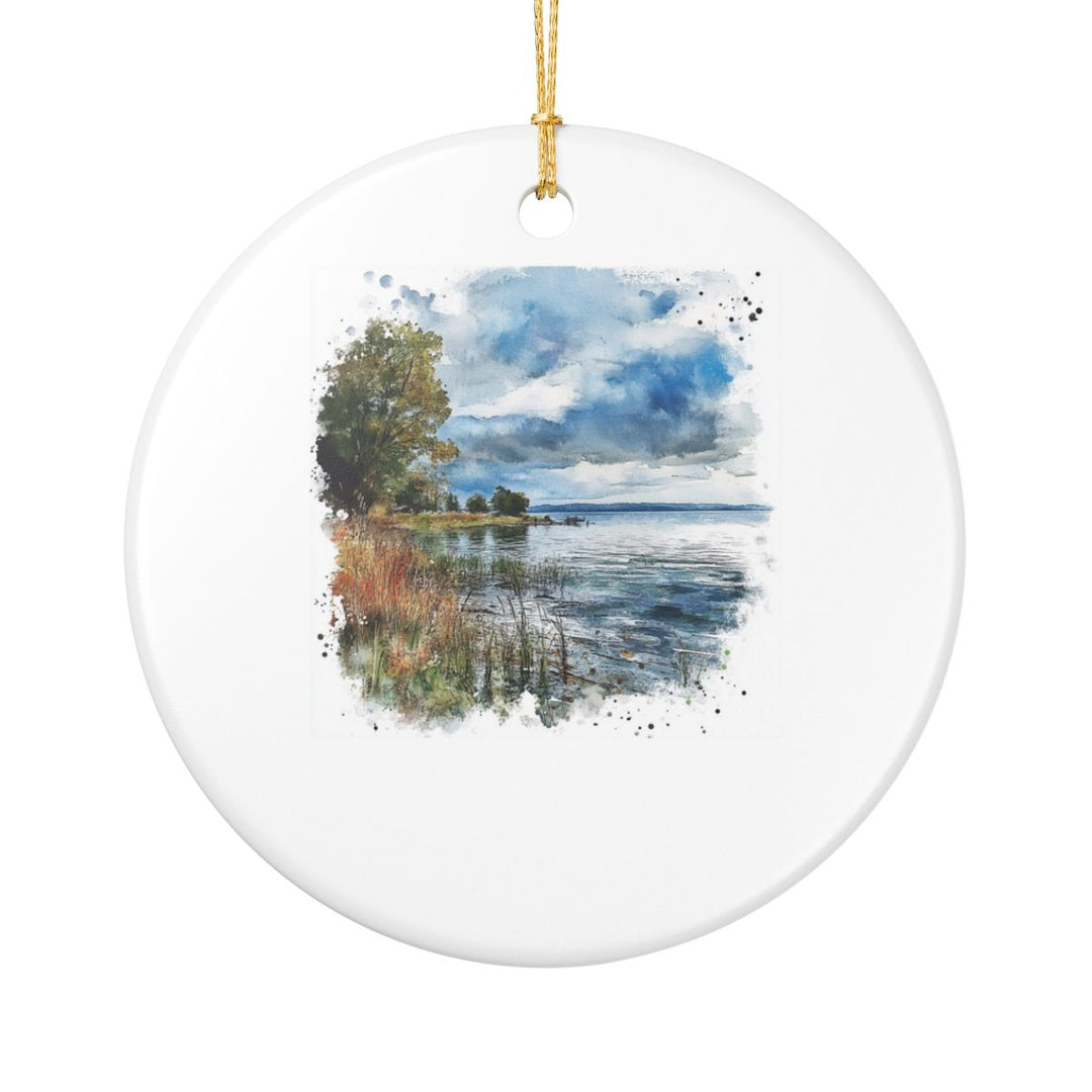 Oneida Lake New York USA Ornament: Unique Oneida Lake Souvenir, Oneida Lake New York Xmas Decor, and Authentic Oneida Lake Gift