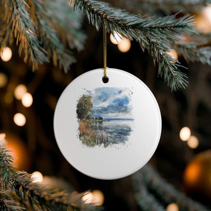 Oneida Lake New York USA Ornament: Unique Oneida Lake Souvenir, Oneida Lake New York Xmas Decor, and Authentic Oneida Lake Gift