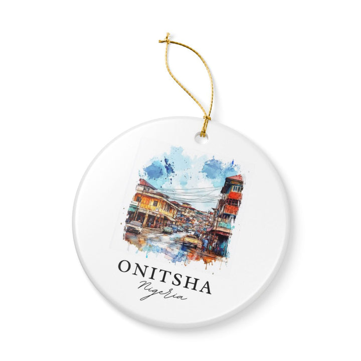 Onitsha Nigeria Ornament: Unique Onitsha Nigeria Souvenir, Onitsha Nigeria Xmas Decor, and Authentic Onitsha Nigeria Gift