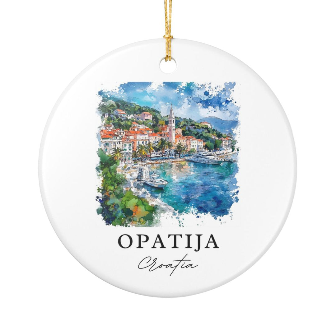 Opatija Croatia Ornament: Unique Opatija Souvenir, Opatija Croatia Xmas Decor, and Authentic Opatija Gift