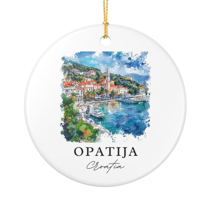 Opatija Croatia Ornament: Unique Opatija Souvenir, Opatija Croatia Xmas Decor, and Authentic Opatija Gift