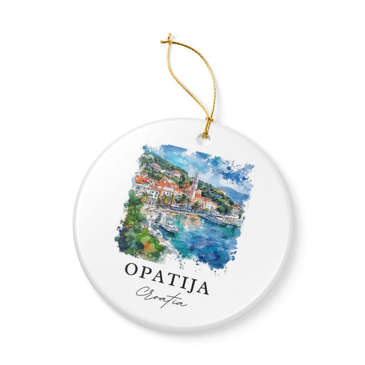Opatija Croatia Ornament: Unique Opatija Souvenir, Opatija Croatia Xmas Decor, and Authentic Opatija Gift
