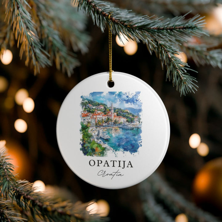 Opatija Croatia Ornament: Unique Opatija Souvenir, Opatija Croatia Xmas Decor, and Authentic Opatija Gift