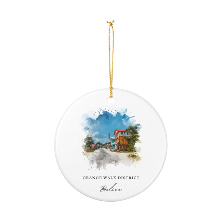 Orange Walk District Belize Ornament: Unique Orange Walk District Belize Souvenir, Orange Walk District Belize Xmas Decor