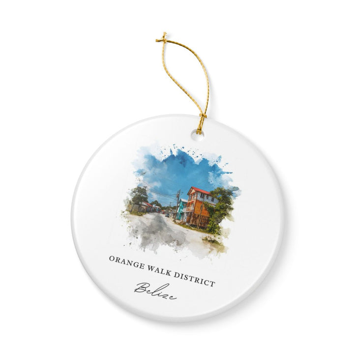 Orange Walk District Belize Ornament: Unique Orange Walk District Belize Souvenir, Orange Walk District Belize Xmas Decor