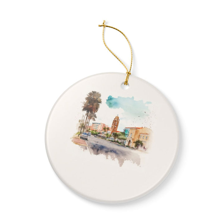 Oranjestad Aruba Ornament: Unique Oranjestad Souvenir, Oranjestad Aruba Xmas Decor, and Authentic Oranjestad Gift