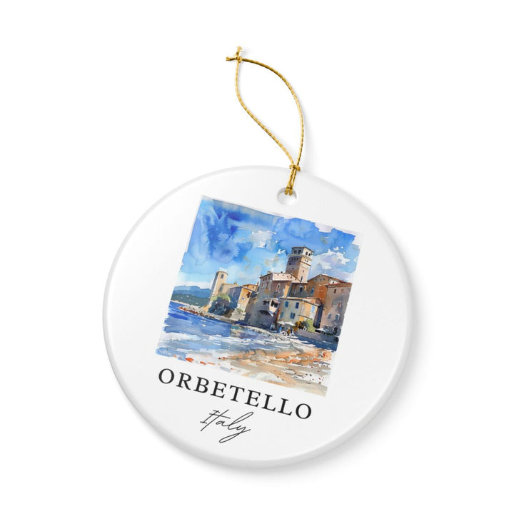 Orbetello Italy Ornament: Unique Orbetello Souvenir, Orbetello Italy Xmas Decor, and Authentic Orbetello Gift