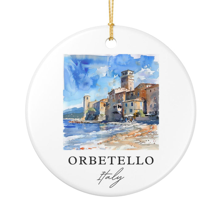Orbetello Italy Ornament: Unique Orbetello Souvenir, Orbetello Italy Xmas Decor, and Authentic Orbetello Gift