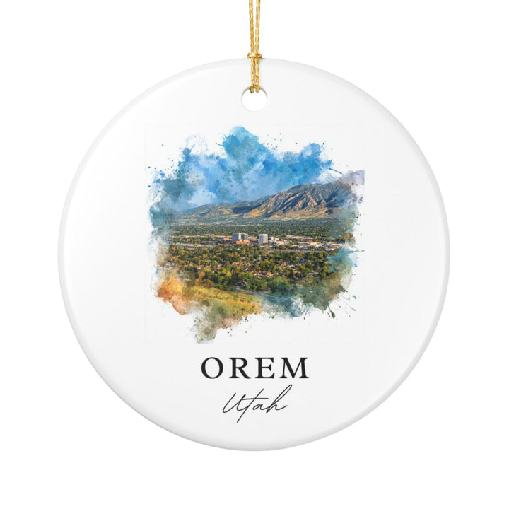 Orem Utah Ornament: Unique Orem Souvenir, Orem Utah Xmas Decor, and Authentic Orem Gift