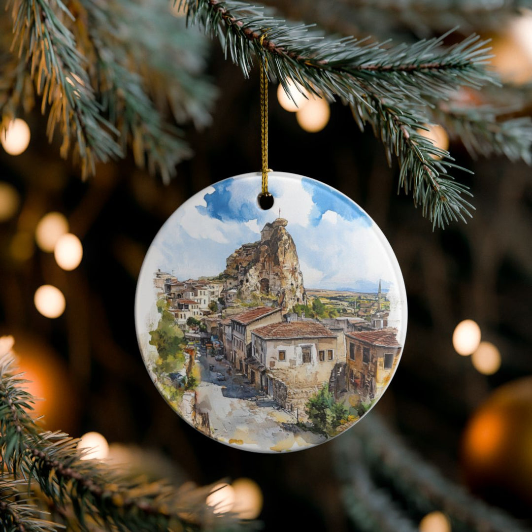 Ortahisar Turkey Ornament: Unique Ortahisar Souvenir, Ortahisar Turkey Xmas Decor, and Authentic Ortahisar Gift