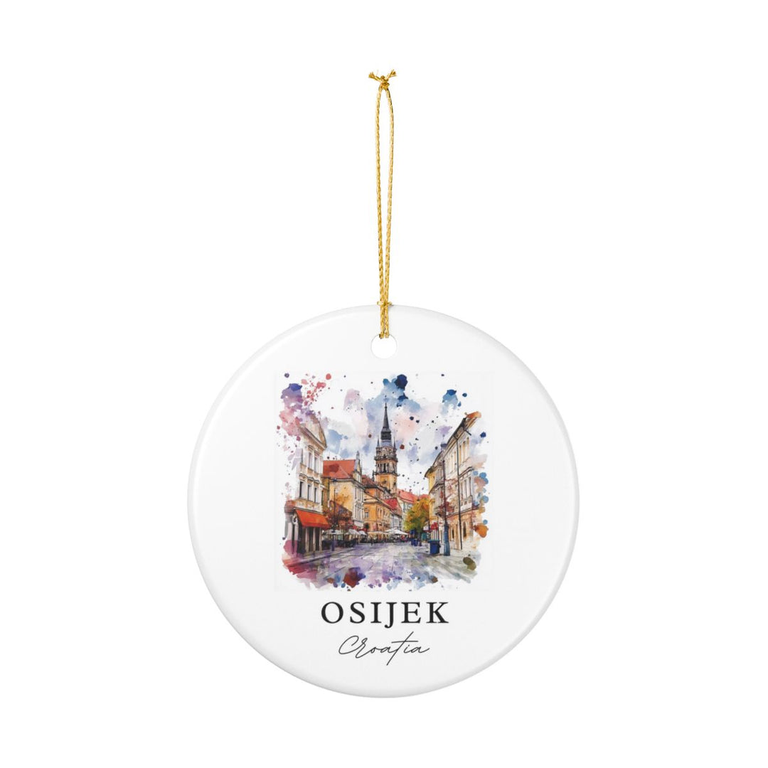 Osijek Croatia Ornament: Unique Osijek Souvenir, Osijek Croatia Xmas Decor, and Authentic Osijek Gift