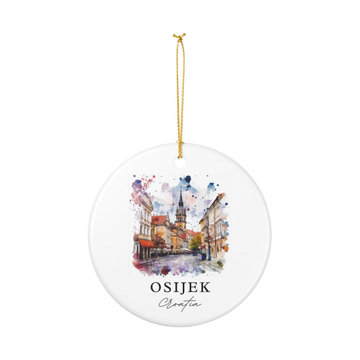 Osijek Croatia Ornament: Unique Osijek Souvenir, Osijek Croatia Xmas Decor, and Authentic Osijek Gift