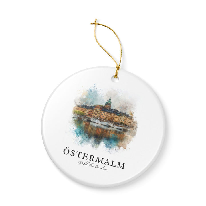 Östermalm Stockholm Ornament: Unique Östermalm Stockholm Souvenir, Östermalm Stockholm Xmas Decor, and Authentic Östermalm Stockholm Gift
