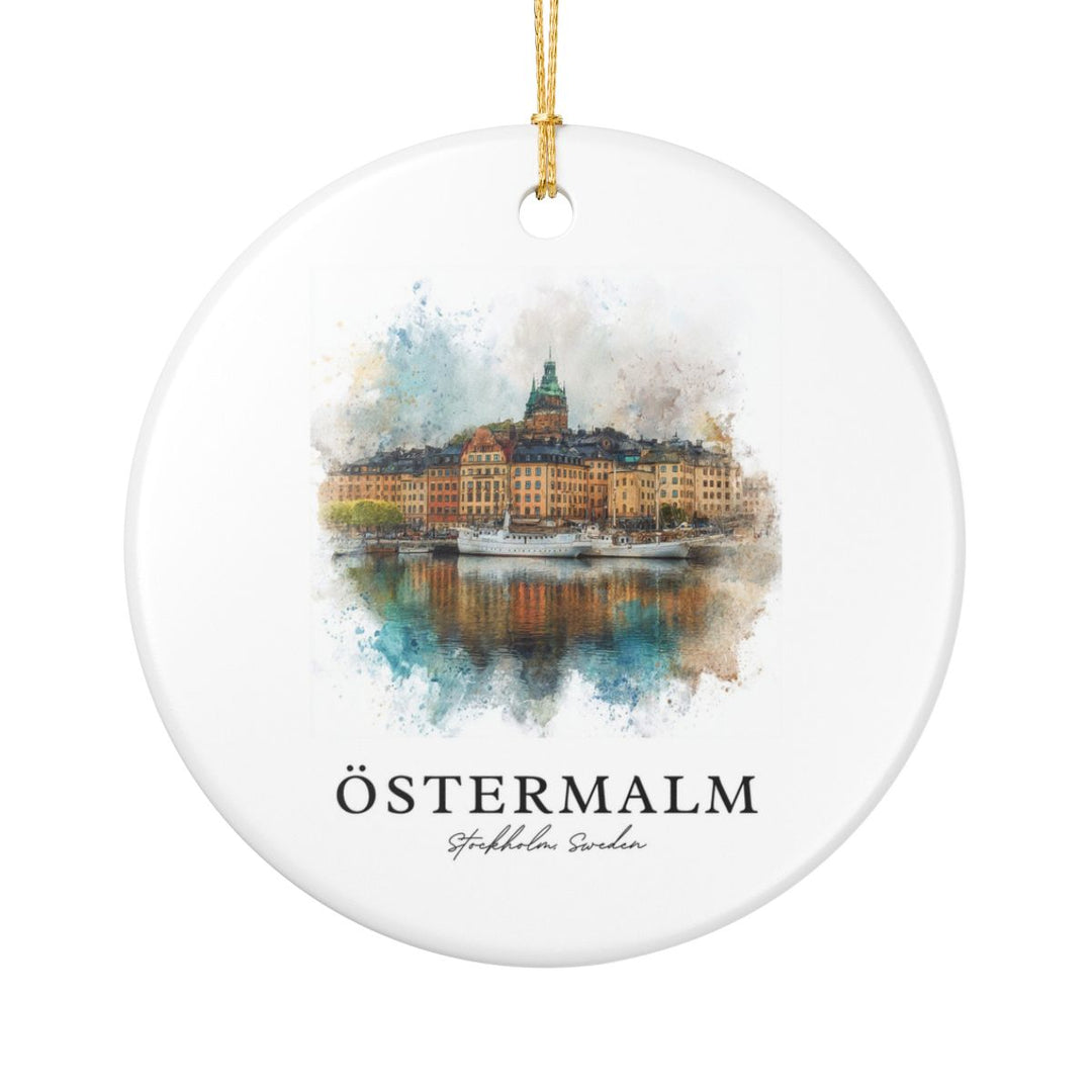Östermalm Stockholm Ornament: Unique Östermalm Stockholm Souvenir, Östermalm Stockholm Xmas Decor, and Authentic Östermalm Stockholm Gift