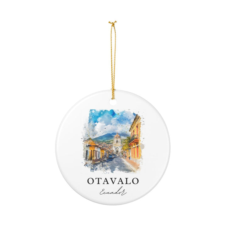 Otavalo Ecuador Ornament: Unique Otavalo Souvenir, Otavalo Ecuador Xmas Decor, and Authentic Otavalo Gift