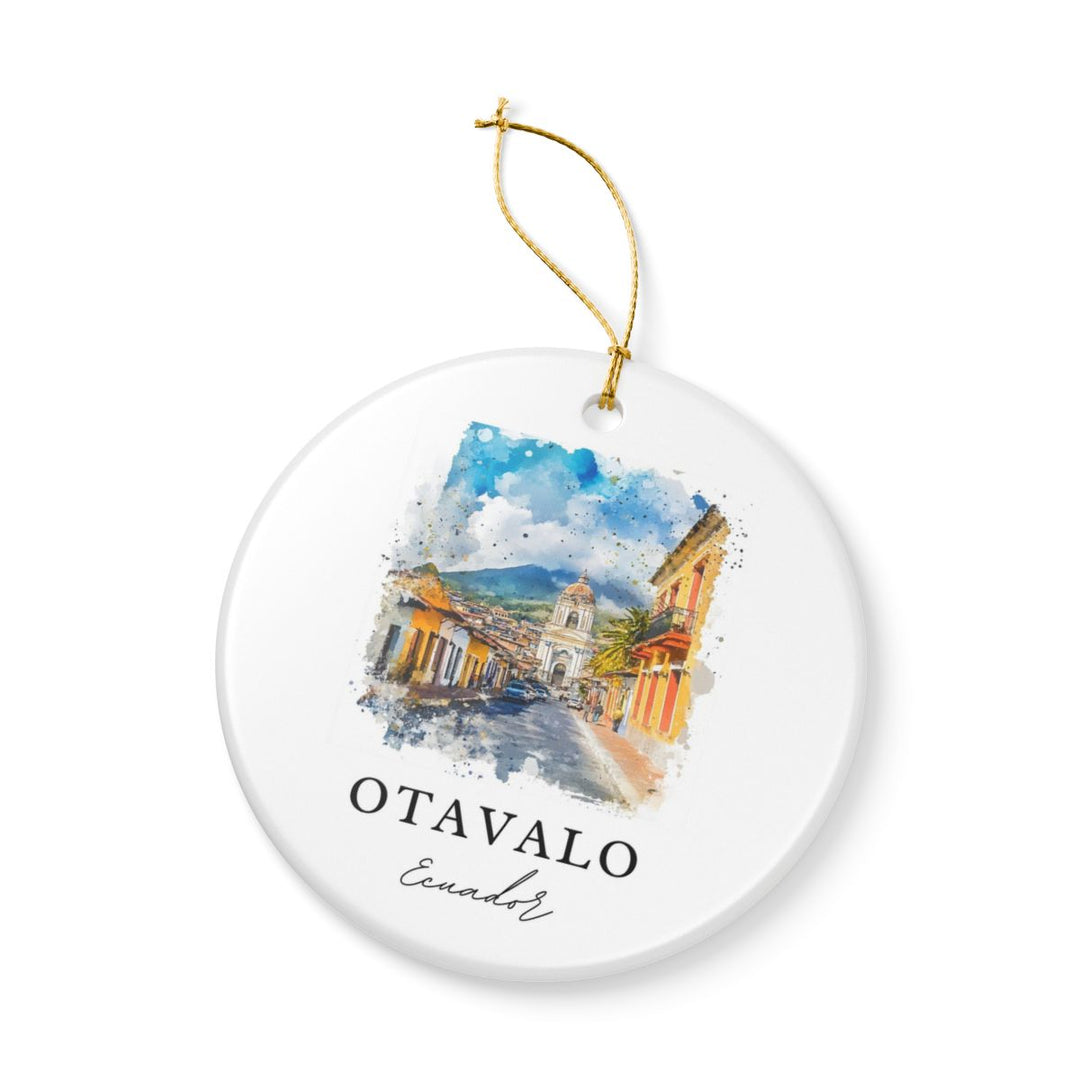 Otavalo Ecuador Ornament: Unique Otavalo Souvenir, Otavalo Ecuador Xmas Decor, and Authentic Otavalo Gift