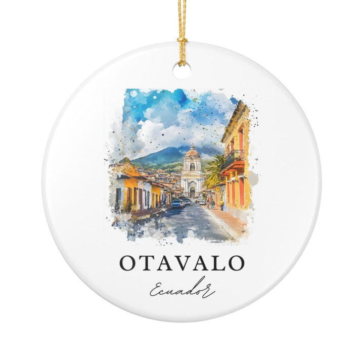 Otavalo Ecuador Ornament: Unique Otavalo Souvenir, Otavalo Ecuador Xmas Decor, and Authentic Otavalo Gift