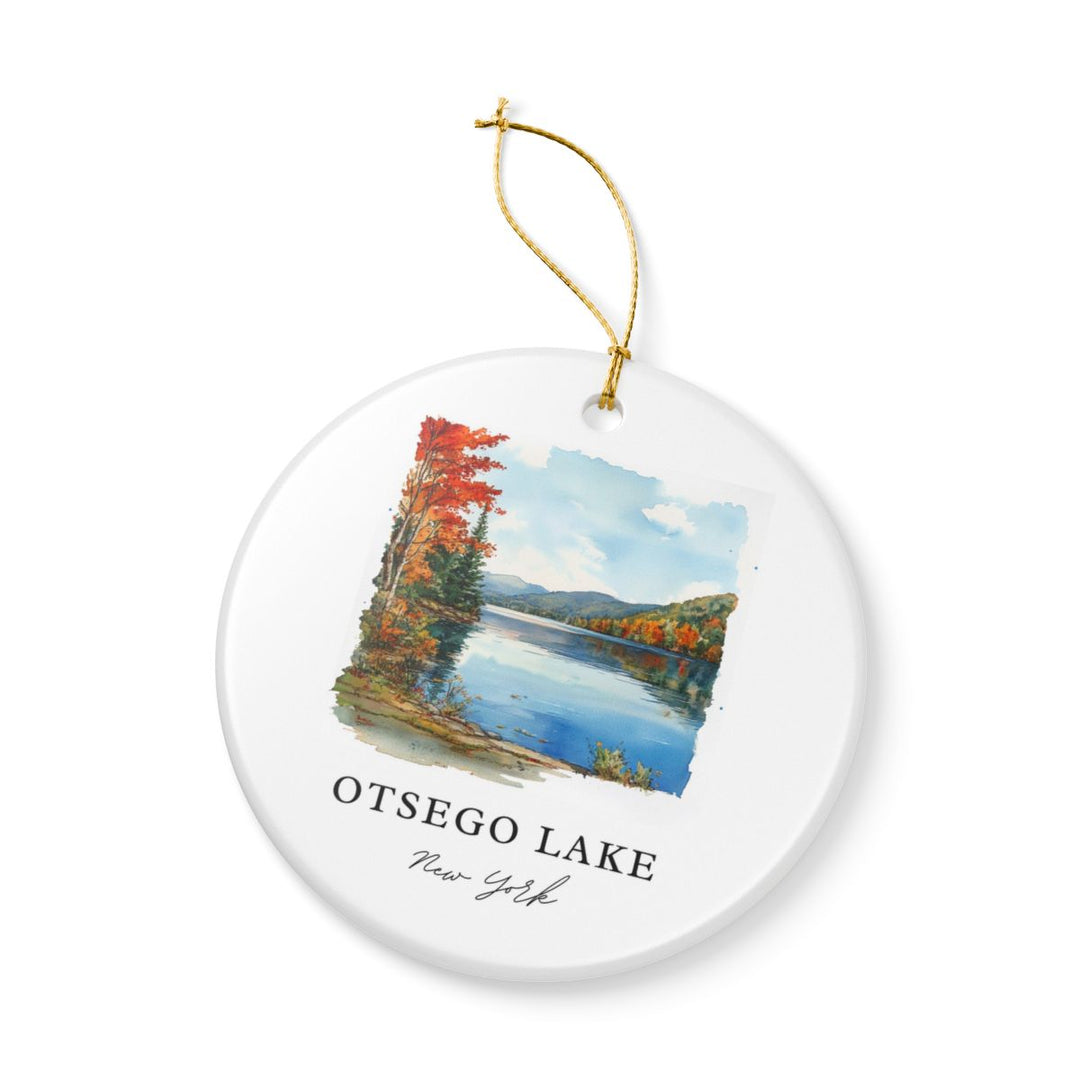 Otsego Lake New York USA Ornament: Unique Otsego Lake Souvenir, Otsego Lake New York Xmas Decor, and Authentic Otsego Lake Gift