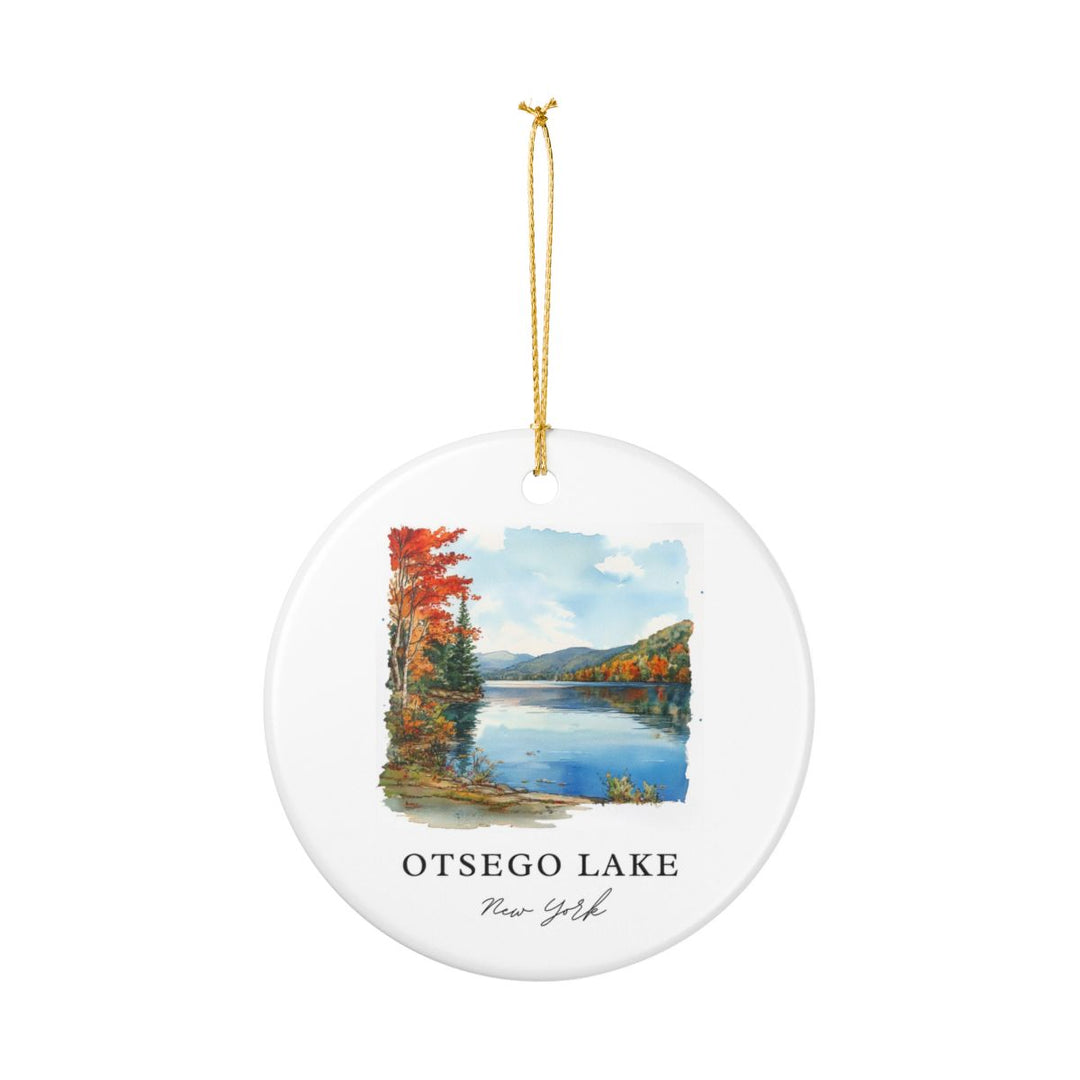 Otsego Lake New York USA Ornament: Unique Otsego Lake Souvenir, Otsego Lake New York Xmas Decor, and Authentic Otsego Lake Gift