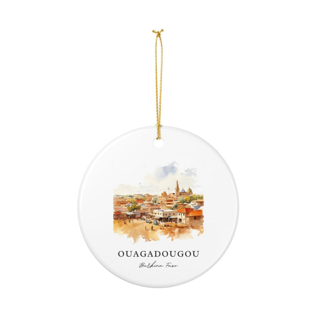 Ouagadougou Burkina Faso Ornament: Unique Ouagadougou Burkina Faso Souvenir, Ouagadougou Burkina Faso Xmas Decor