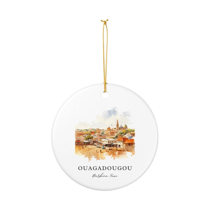 Ouagadougou Burkina Faso Ornament: Unique Ouagadougou Burkina Faso Souvenir, Ouagadougou Burkina Faso Xmas Decor
