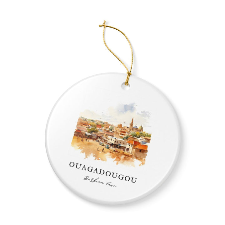 Ouagadougou Burkina Faso Ornament: Unique Ouagadougou Burkina Faso Souvenir, Ouagadougou Burkina Faso Xmas Decor