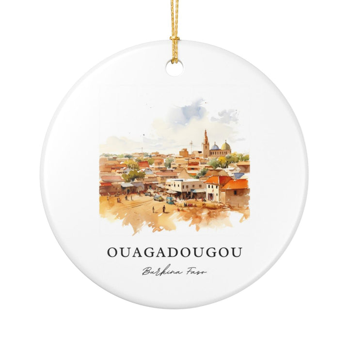 Ouagadougou Burkina Faso Ornament: Unique Ouagadougou Burkina Faso Souvenir, Ouagadougou Burkina Faso Xmas Decor