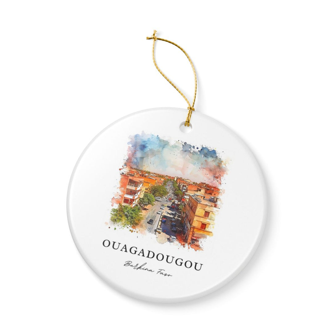 Ouagadougou Burkina Faso Ornament: Unique Ouagadougou Burkina Faso Souvenir, Ouagadougou Burkina Faso Xmas Decor