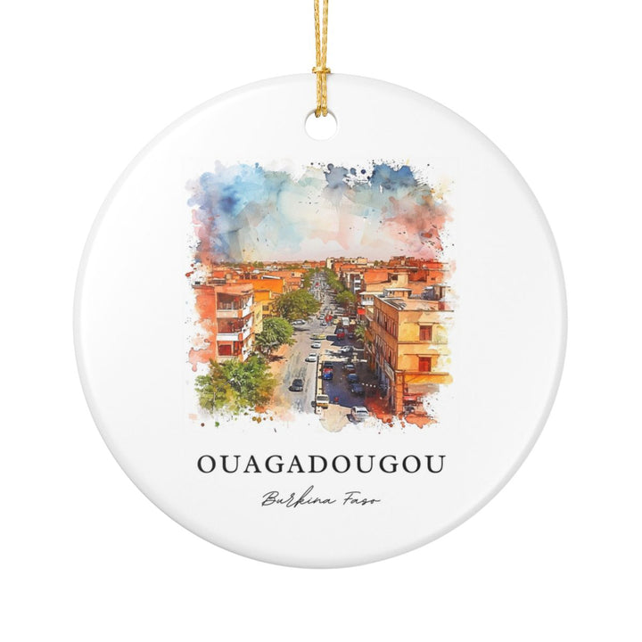 Ouagadougou Burkina Faso Ornament: Unique Ouagadougou Burkina Faso Souvenir, Ouagadougou Burkina Faso Xmas Decor