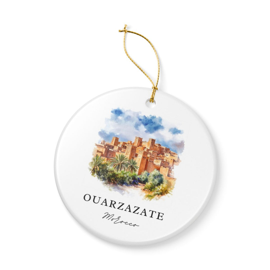 Ouarzazate Morocco Ornament: Unique Ouarzazate Souvenir, Ouarzazate Morocco Xmas Decor, and Authentic Ouarzazate Gift
