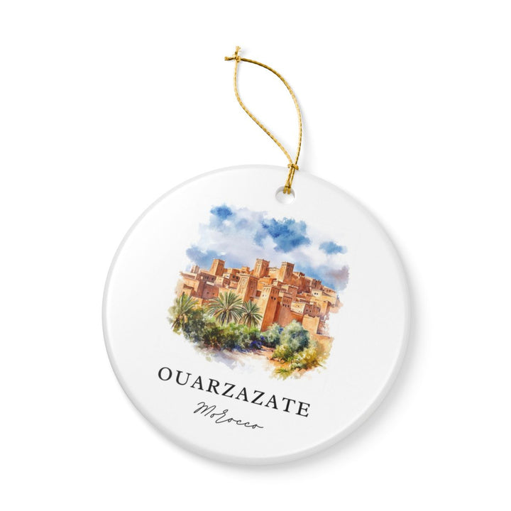 Ouarzazate Morocco Ornament: Unique Ouarzazate Souvenir, Ouarzazate Morocco Xmas Decor, and Authentic Ouarzazate Gift