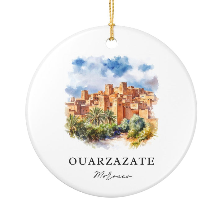 Ouarzazate Morocco Ornament: Unique Ouarzazate Souvenir, Ouarzazate Morocco Xmas Decor, and Authentic Ouarzazate Gift