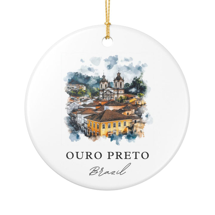 Ouro Preto Brazil Ornament: Unique Ouro Preto Souvenir, Ouro Preto Brazil Xmas Decor, and Authentic Ouro Preto Gift