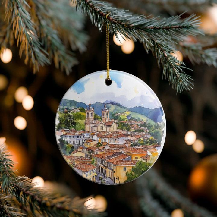 Ouro Preto Brazil Ornament: Unique Ouro Preto Souvenir, Ouro Preto Brazil Xmas Decor, and Authentic Ouro Preto Gift